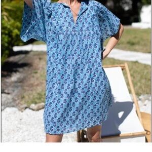 Emerson Fry Blue India collection bohemian boho resort nwt! L